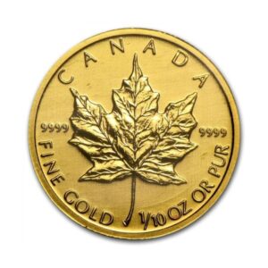 1/10th Oz Gold Maple Leaf (Random Year) (Sealed) - Royal Canadian Mint