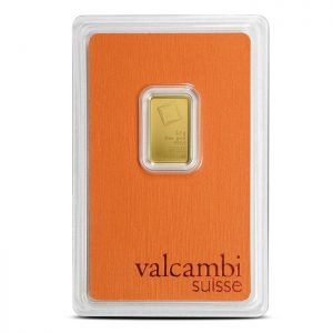 2.5 Gram Gold Bar (Inc. Assay Card) - Valcambi Suisse