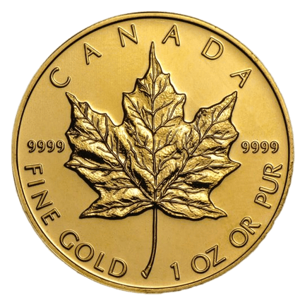 1 oz gold maple leaf random year