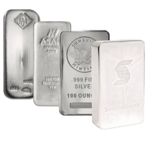 100 oz Silver Bar (Circulated) - Assorted Brands