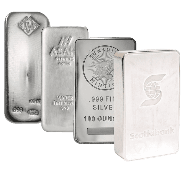 100 oz Silver Bar (Circulated) - Assorted Brands