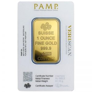 1 oz Gold Bar (Fortuna) (Inc. Assay Card) (Circulated) - Pamp Suisse