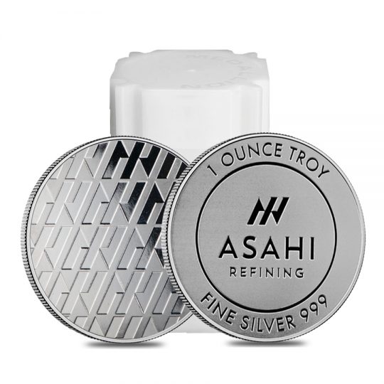 1 oz silver round asahi tube