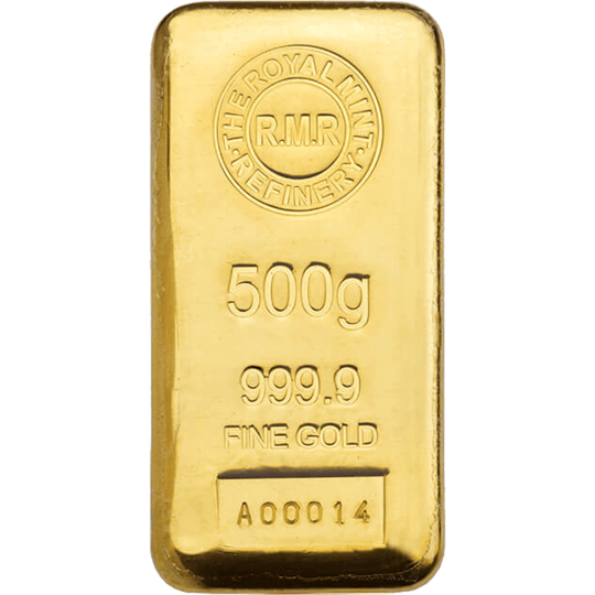 500 Gram Gold Bar Cast - The Royal Mint - AU Bullion Canada