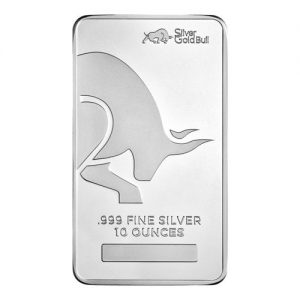 10 oz Silver Bar - Silver Gold Bull