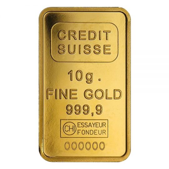 10 Gram Liberty Gold Bar(Inc. Assay Card) – Credit Suisse