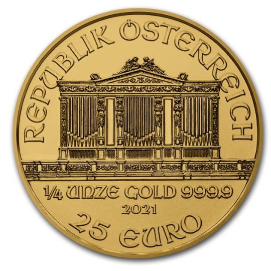 2021 1/4 oz Gold Philharmonic Coin - Austrian Mint