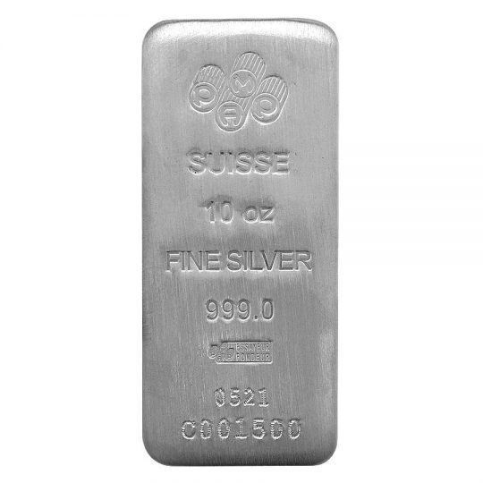 10 oz Silver Cast Bar - Pamp Suisse