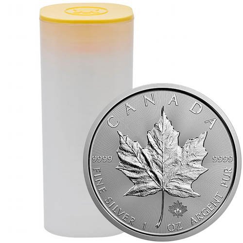 2022 1 Oz Silver Maple Tube(25 Pieces) - Royal Canadian Mint