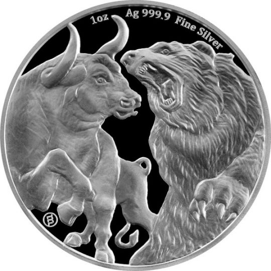 2021 1 Oz Silver Bull & Bear Coins