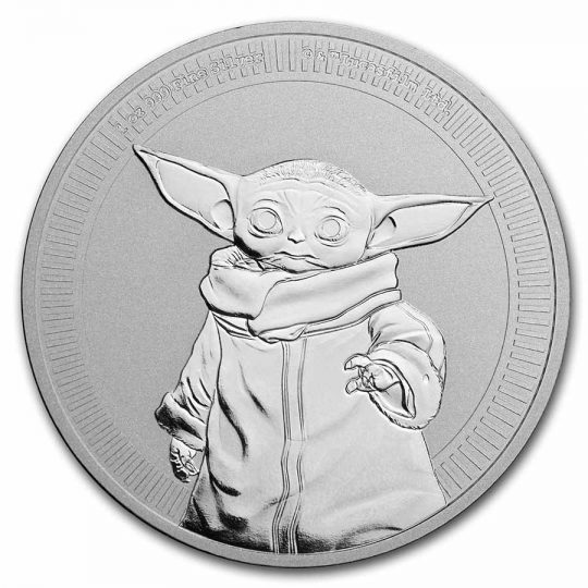 2021 1 Oz Silver Grogu Baby Yoda Coin
