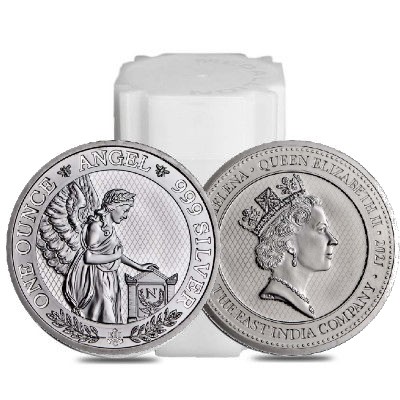 2021 1 Oz Napoleon Angel Silver Coin Tube - St. Helena