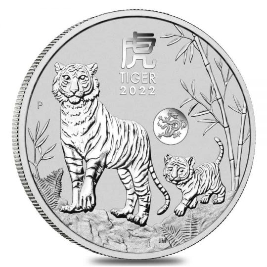 2022 1 Oz Lunar Tiger With Dragon Privy (Inc. Calsule) - Perth Mint