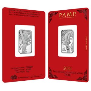 2022 Lunar Year of The Tiger 10 Gram Silver Bar