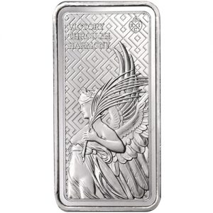 2022 10 Oz Silver St. Helena Queens Virtues Victory Rectangular Coin - East India Company