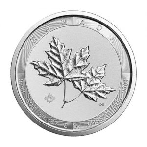 2 oz silver twin maple leaf