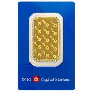 1 Oz Gold Bar Bank of Montreal (Inc. Assay Card) - Rand Refinery