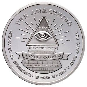 2022 2 oz Silver The Awakening: Infinity High Relief Round (Inc. Capsule) - Sunshine Mint