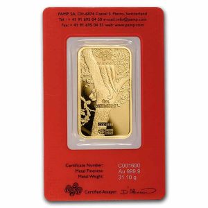 2022 1 Oz gold Bar year of the tiger - PAMP Suisse