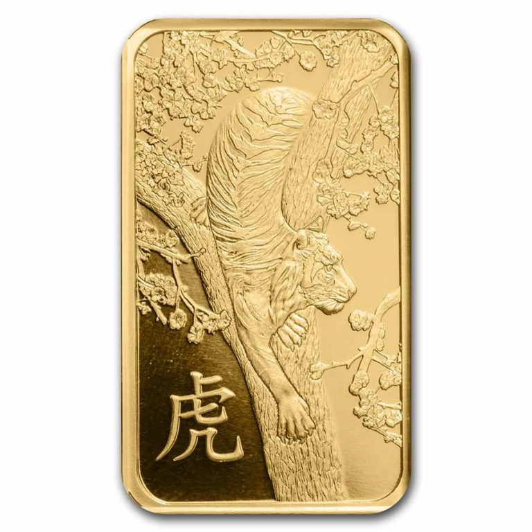 2022 1 Oz gold Bar year of the tiger - PAMP Suisse - AU Bullion Canada