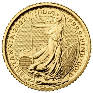 2022 1/10 Oz Gold Britannia Coin - Royal Mint UK