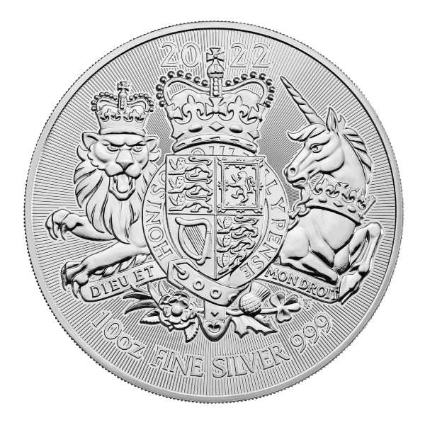 2022 10 oz Royal Arms Silver Coin (Inc Capsule) - Royal Mint UK