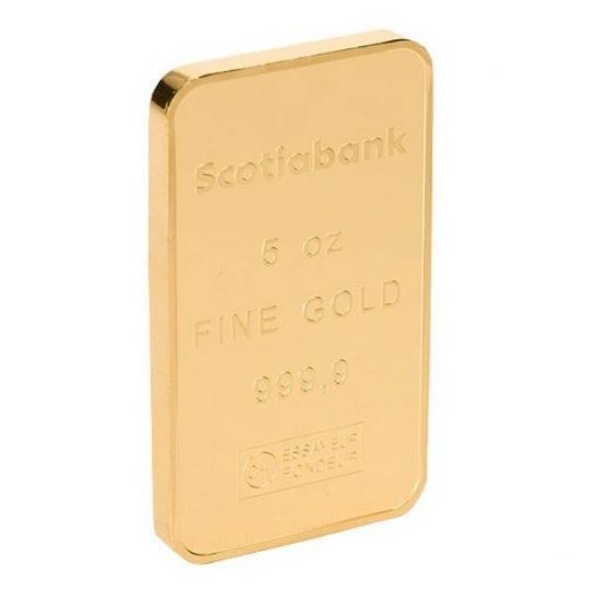 5 oz Gold Bar (Circulated) Scotiabank AU Bullion Canada