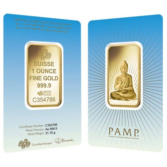 1 Oz Gold Buddha bar (In Assay) - PAMP Suisse