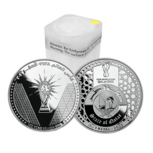 2022 1 Oz Silver Qatar FIFA Coin Tube (20 Pieces) – Geiger Mint