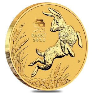 2023 1/4 Oz Gold Australian Lunar Series III Year of the Rabbit Bullion Coin (Inc. Capsule) - Perth Mint