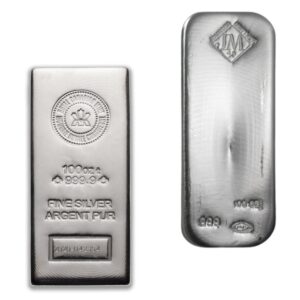 100 Oz Silver Bar (Circulated) Vancouver Walk in (Debit Or EMT Only) – Various Mints