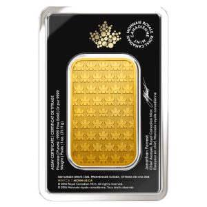 1 oz Gold Bar (Inc. Assay Card) (New) - Royal Canadian Mint