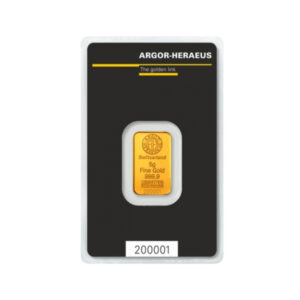 5 Gram Gold Bar (Inc. Assay Card) - Argor-Heraeus