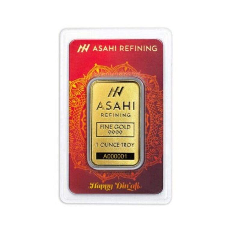 1 Oz Diwali Gold Bar Asahi Refining AU Bullion Canada