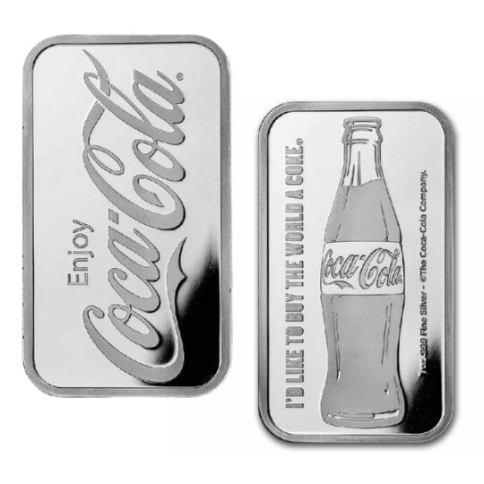 1 oz Coca Cola Pure Silver .999 Bar