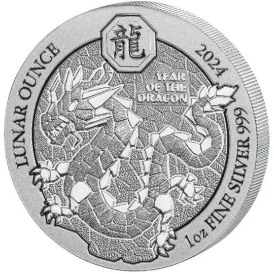 2024 1 Oz Year Of The Dragon Rwanda Lunar Silver Coin (Sealed)