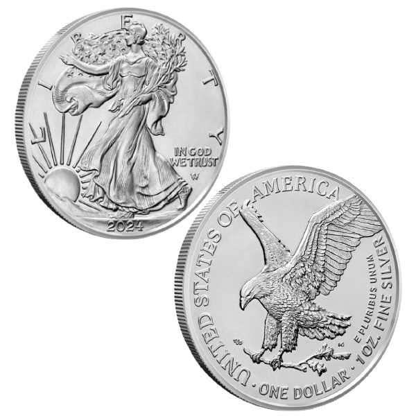 Gold: 2,204.90  2024 1 Oz American Silver Eagle Coin – U.S Mint - AU  Bullion Canada