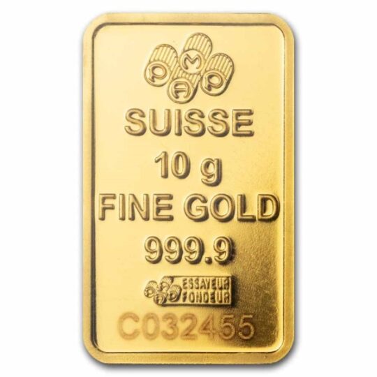 10 Gram Rosa Gold Bar (In Assay) – PAMP Suisse
