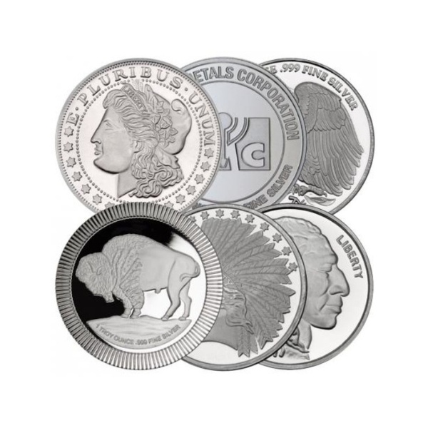 1 oz Silver Round (Random Mint & Design) (Circulated)