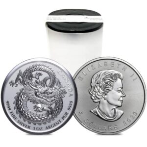 2020 1 Oz Pure Silver High Relief Lucky Dragon Coin Tube (25 Pcs) – Royal Canadian Mint