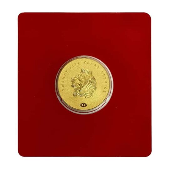 1 oz Gold Round PAMP Suisse HSBC 25 Years of Service .9999 Fine (In Assay)