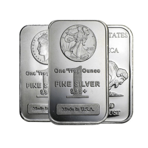 1 oz Silver Bar (Random Mint & Design) (Circulated)