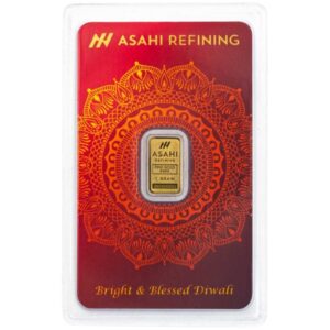 1 Gram Diwali Lakshmi Gold Bar - Asahi Refining