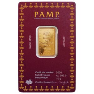 10 gram Diwali Lakshmi Festival of Lights Gold Bar (Inc. Assay Card) - PAMP Suisse