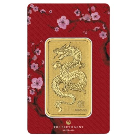 1 Oz Lunar Dragon Gold Bar (Inc Assay Card) (Circulated) – Perth Mint